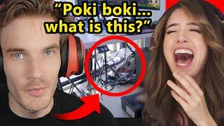 Pewdiepie Reacts to Pokimane Room Tour