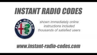 How to get your Alfa Romeo Radio Code