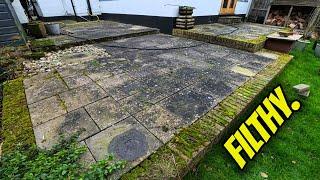 “I HAVE NEVER CLEANED MY PATIO?!” GRIMEY PATIO Pressure Washed FREE OF CHARGE and It Looks AMAZING!