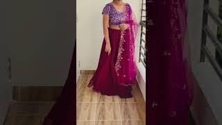 Lehenga with Maggam work Blouse | Savi Designers