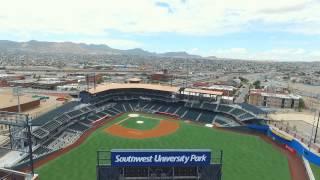 Flying  over the El Paso Chihuahuas Stadium in El Paso, Texas