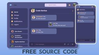 Responsive Chat Website Using HTML CSS & JavaScript | Free Source Code