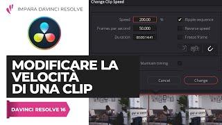 Modificare la velocità di una clip | Edit | Davinci Resolve