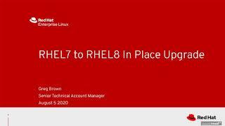 Red Hat Enterprise Linux 7 to 8 In-Place Upgrade Using Leapp