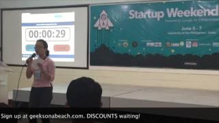 Startup Weekend Cebu: SpendCheck Fire Pitch