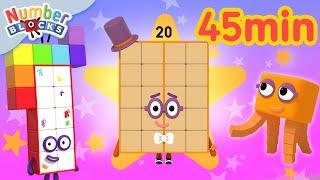 Counting Level 3 | Numberblocks 45 Minute Compilation | 123 - Numbers Cartoon For Kids