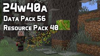 News in Data Pack Version 56 and Resource Pack Version 40 (24w40a)