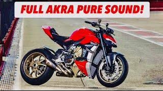 Ducati Street Fighter V4S Akrapovic Exhaust Pure Sound! 