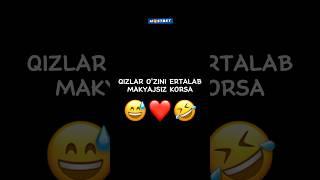 QIZLAR O‘ZINI ERTALAB MAKYAJSIZ KO‘RSA ️ #shorts #tiktok #instagram #youtubeshorts #rek