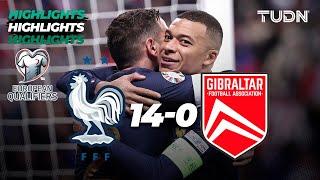 Francia 14-0 Giblartar - HIGHLIGHTS | UEFA Qualifiers 2023 | TUDN