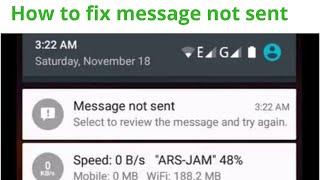 How to fix Message not sent Error android | sms sending failed | sms not sending Android