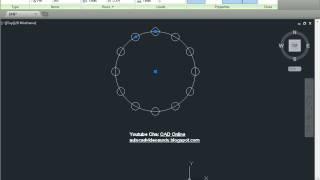 How to use Polar Array in Autocad 2013, 2014, 2015, 2016, 2017 complete video lecture in urdu