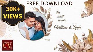 wedding invitation video template free download premiere pro | Brown leaf |