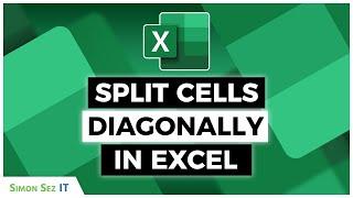 Split Cells Diagonally in Excel