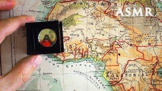 ASMR Deep Voice Reading Maps from 1895 Atlas - using Loupe