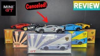 Canceled Mini GTs!  All 7 ORIGINAL LB Works Lamborghini Aventador