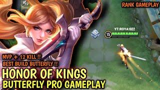 Honor Of Kings ButterFly Aggressive Gameplay | Best Build ButterFly