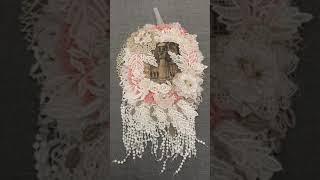 Vintage lady with umbrella wall hanging