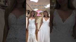 Which one do you think is the more expensive wedding dress?