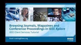 Browsing Journals, Magazines and Conference Proceedings