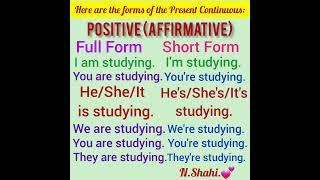 Grammar, Part 24.  Affirmative.