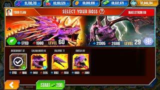 ALL MAX FULL BOSS VS BOSS (JURASSIC WORLD)