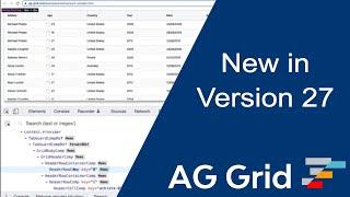 New Release Overview for AG Grid version 27 - 100% React Data Grid, and more...