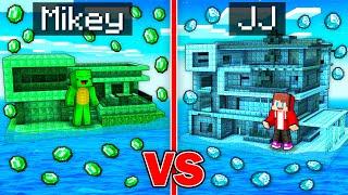 Mikey EMERALD vs JJ DIAMOND Water House Survival Battle in Minecraft (Maizen)