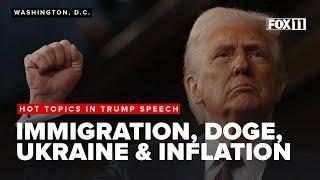 President Trump highlights DOGE, Ukraine, immigration and inflation in speech to Congress