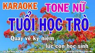 Tuổi Học Trò Karaoke Tone Nữ Nhạc Sống - Phối Mới Dễ Hát - Nhật Nguyễn