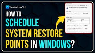 How to schedule system restore points in windows