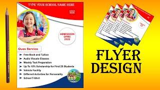 How to make Pamphlet Design in Photoshop || Admission open Pamphlet Design || Adobe photoshop