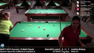 Meredith Lynch vs Justine Bishop - NAPT 2017 Summer 10-Ball Classic