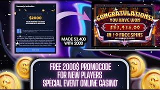 GET FREE 2000 $ BONUS FOR NEW PLAYERS CASINO | NO DEPOSIT | GET BONUS ON THE X5700 | FREE SPIN SLOTS