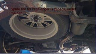 Spare tire location & access for 2010 Toyota Highlander (2008-2013) 2nd generation