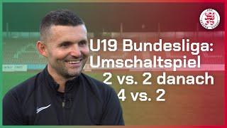 Switching game: 2 vs. 2 subsequently 4 vs. 2 | football training | coachbetter x KSV Hessen Kassel