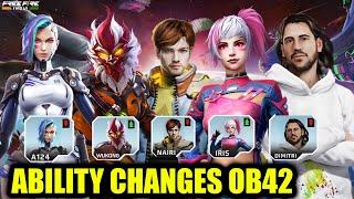 Character Ability Changes Ob42 Update | All Character Ability After OB42 Update Free Fire