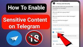 How To Enable Sensitive Content On Telegram (2024) | Telegram Sensitive Content Setting