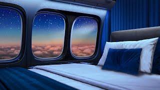 Private Jet Nighttime Experience | Airplane White Noise to Sleep