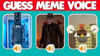 Guess MONSTERS voice - Find meme characters - Skibidi Toilet, Villager, Multiverse, Wednesday 