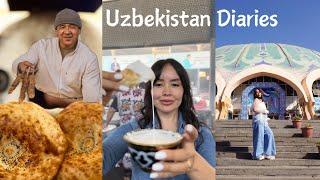 Uzbekistan vlog, daily life in Tashkent, Chorsu market, street food, bread baking, fruits season