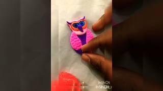 DIY cute clay owl#superclay#polymerclay#clayart#claymodellingideas#owl#claybird#5minutecraft#easy