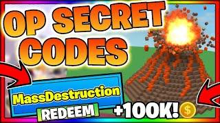 DESTRUCTION SIMULATOR CODES *2023*! ALL NEW OP SECRET ROBLOX DESTRUCTION SIMULATOR CODES!