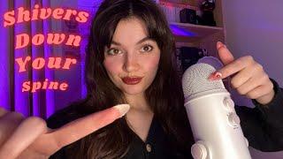 ASMR | Giving You The Shiveries (Bare, Foam + Fluffy Mic) With Mouth Sounds + Hand Movements