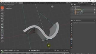 Blender Bend Object using Curve Modifier Blender 2.8