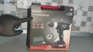 Parkside PABS 20-Li E6 (51€) Cordless drill / driver X20V - Lidl - unboxing 