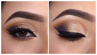 Smokey glitter eye makeup Tutorial || Step by step easy party/ Festival eye makeup || Shilpa