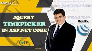 Using jQuery TimePicker in ASP.Net Core