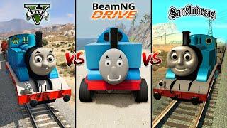 ГТА 5 ТОМАС ПОЕЗД VS ГТА САН АНДРЕАС ТОМАС ПОЕЗД VS BEAMNG ТОМАС ПОЕЗД - ГДЕ ЛУЧШЕ?