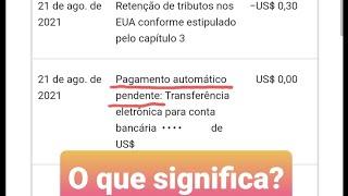 Pagamento automático pendente no google adsense ( o que significa? )